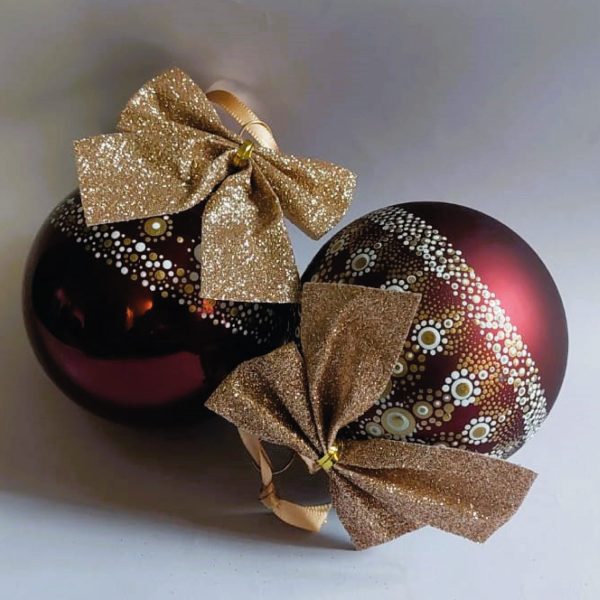 Handpainted Christmas Balls (80mm) - Image 3